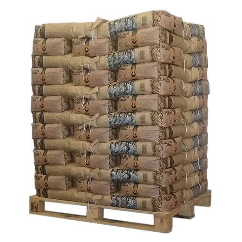 Belgische Holzpellets Badger Pellets – Palette 975 kg (65 Säcke) — Produktbild aus dem Sortiment Holzpellets