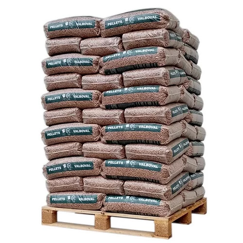 Französische Holzpellets Valboval Premium – Palette 975 kg (65 Säcke) — Produktbild aus dem Sortiment Holzpellets